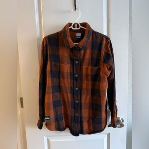 Kavu - Women’s Navy and Brown Checkered flannel